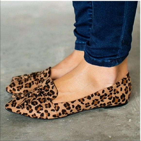 Shoes - ⚡️3 RESTOCK Leopard print pointed toe tassel- shoe
